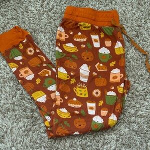 Little Sleepies Pumpkin Spice Pajama Pants - Orange and Brown